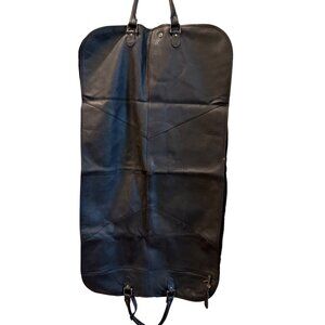Leather Garment Bag With Handles & Zipper Closure For Travel & Storage